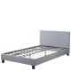 Κρεβάτι  AZALEA Γκρι PU 213x131x88cm (Στρώμα 120x200cm)