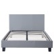 Κρεβάτι  AZALEA Γκρι PU 213x131x88cm (Στρώμα 120x200cm)