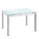 Τραπέζι Επεκτεινόμενο ArteLibre BOTEV Αμμοβολή/Χρώμιο Γυαλί/Μέταλλο 110+60x70x75cm - ART-14320029