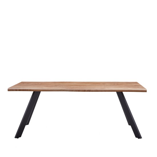 Τραπέζι Τραπεζαρίας AOSA Honey Maple/Μαύρο MDF/Μέταλλο 160x90x76cm Τραπέζι Τραπεζαρίας AOSA Honey Maple/Μαύρο MDF/Μέταλλο 160x90x76cm