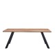Τραπέζι Τραπεζαρίας AOSA Honey Maple/Μαύρο MDF/Μέταλλο 160x90x76cm Τραπέζι Τραπεζαρίας AOSA Honey Maple/Μαύρο MDF/Μέταλλο 160x90x76cm