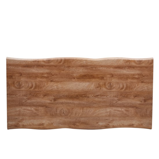 Τραπέζι Τραπεζαρίας AOSA Honey Maple/Μαύρο MDF/Μέταλλο 160x90x76cm Τραπέζι Τραπεζαρίας AOSA Honey Maple/Μαύρο MDF/Μέταλλο 160x90x76cm