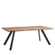 Τραπέζι Τραπεζαρίας  AOSA Honey Maple/Μαύρο MDF/Μέταλλο 180x90x76cm