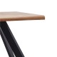 Τραπέζι Τραπεζαρίας  AOSA Honey Maple/Μαύρο MDF/Μέταλλο 200x100x76cm