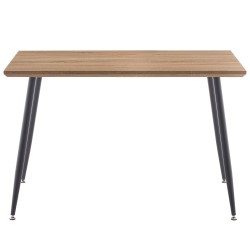 Τραπέζι Τραπεζαρίας  MINOS Sonoma/Μαύρο Μέταλλο/Μοριοσανίδα 120x70x75cm