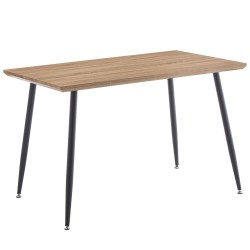 Τραπέζι Τραπεζαρίας  MINOS Sonoma/Μαύρο Μέταλλο/Μοριοσανίδα 120x70x75cm