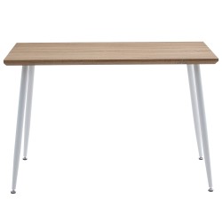 Τραπέζι Τραπεζαρίας  MINOS Sonoma/Λευκό Μέταλλο/Μοριοσανίδα 120x70x75cm