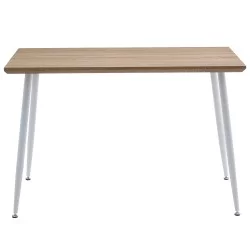 Τραπέζι Τραπεζαρίας  MINOS Sonoma/Λευκό Μέταλλο/Μοριοσανίδα 120x70x75cm