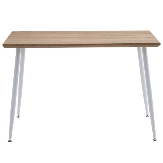 Τραπέζι Τραπεζαρίας  MINOS Sonoma/Λευκό Μέταλλο/Μοριοσανίδα 120x70x75cm