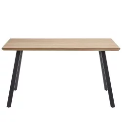 Τραπέζι Τραπεζαρίας  ADONIS Sonoma/Μαύρο Μέταλλο/Μοριοσανίδα 140x80x76cm