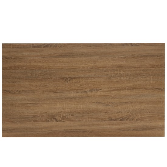 Τραπέζι Τραπεζαρίας  ADONIS Sonoma/Μαύρο Μέταλλο/Μοριοσανίδα 140x80x76cm