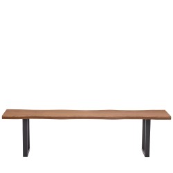 Παγκάκι Τραπεζαρίας  AEMON Σκούρο Ακακία/Μαύρο Μέταλλο/MDF 180x40x47cm