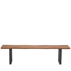 Παγκάκι Τραπεζαρίας  AEMON Σκούρο Ακακία/Μαύρο Μέταλλο/MDF 180x40x47cm