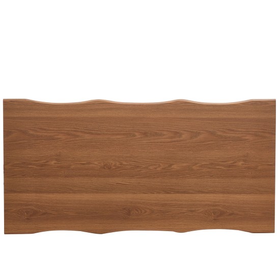 Τραπέζι Τραπεζαρίας  AEMON Σκούρο Ακακία/Μαύρο Μέταλλο/Μοριοσανίδα 180x90x75cm