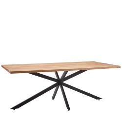 Τραπέζι Τραπεζαρίας  DRYOPIS Sonoma/Μαύρο Ξύλο/Μέταλλο 140x80x75cm