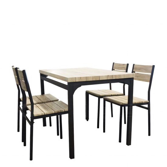 Τραπέζι Σετ (4+1) SERISSA Μαύρο/Μπεζ 110x70x77cm Τραπέζι Σετ (4+1) SERISSA Μαύρο/Μπεζ 110x70x77cm