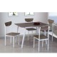 Τραπέζι Σετ (4+1) ArteLibre LINDERIA Λευκό/Καφέ 110x70x75cm - ART-14330032