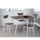 Τραπέζι Σετ (4+1) LINDERIA Λευκό/Καφέ 110x70x75cm Τραπέζι Σετ (4+1) LINDERIA Λευκό/Καφέ 110x70x75cm