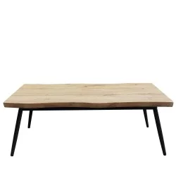 Τραπεζάκι Σαλονιού  ALMADA Φυσικό/Μαύρο Μοριοσανίδα/Μέταλλο 120x60x45cm