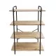 Ραφιέρα AMORA Φυσικό/Μαύρο MDF/Μέταλλο 80x34x112cm Ραφιέρα AMORA Φυσικό/Μαύρο MDF/Μέταλλο 80x34x112cm