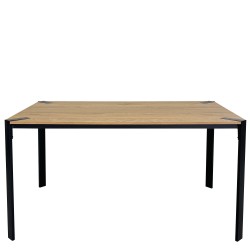 Τραπέζι Τραπεζαρίας  KENYI Φυσικό Μοριοσανίδα/Μέταλλο 140x80x75cm Τραπέζι Τραπεζαρίας  KENYI Φυσικό Μοριοσανίδα/Μέταλλο 140x80x75cm