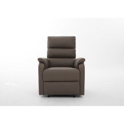 Πολυθρόνα Ανακλινόμενη  RIGIL Με Λειτουργία Μασάζ Καφέ PU 75x87x102cm