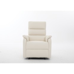 Πολυθρόνα Ανακλινόμενη  RIGIL Με Λειτουργία Μασάζ Μπεζ PU 75x87x102cm