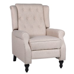 Πολυθρόνα Ανακλινόμενη  ALNAIR Μπεζ Ύφασμα 78x85x104cm