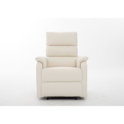 Πολυθρόνα Ανακλινόμενη  TALITHA Μπεζ PU 79x97x101cm