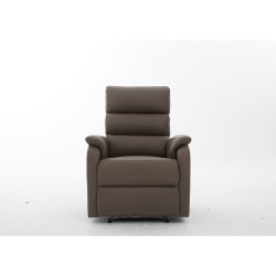 Πολυθρόνα Ανακλινόμενη  TALITHA Καφέ PU 79x97x101cm