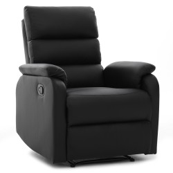 Πολυθρόνα Ανακλινόμενη  TALITHA Μαύρο PU 79x97x101cm