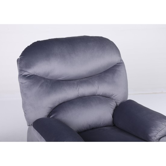 Πολυθρόνα Ανακλινόμενη NASHIRA Γκρι Βελούδο 88x90x99cm Πολυθρόνα Ανακλινόμενη NASHIRA Γκρι Βελούδο 88x90x99cm
