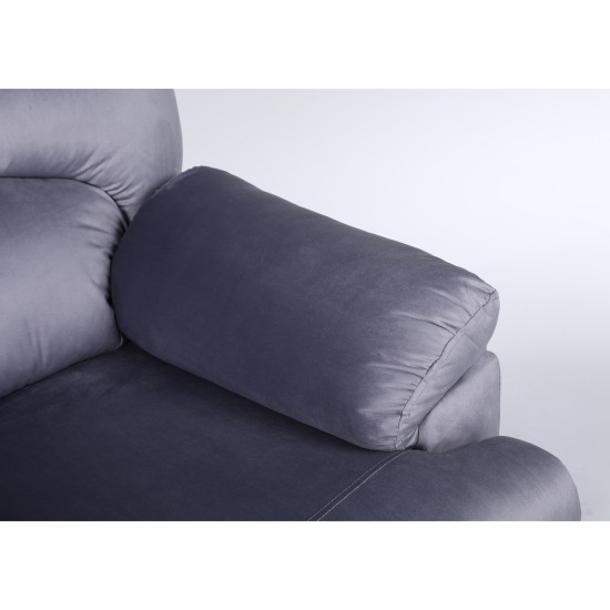 Πολυθρόνα Ανακλινόμενη NASHIRA Γκρι Βελούδο 88x90x99cm Πολυθρόνα Ανακλινόμενη NASHIRA Γκρι Βελούδο 88x90x99cm