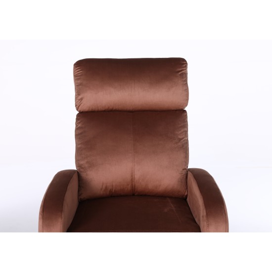 Πολυθρόνα Ανακλινόμενη TUREIS Καφέ Βελούδο 68x86x99cm Πολυθρόνα Ανακλινόμενη TUREIS Καφέ Βελούδο 68x86x99cm
