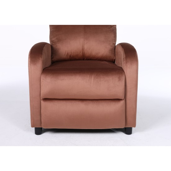 Πολυθρόνα Ανακλινόμενη TUREIS Καφέ Βελούδο 68x86x99cm Πολυθρόνα Ανακλινόμενη TUREIS Καφέ Βελούδο 68x86x99cm
