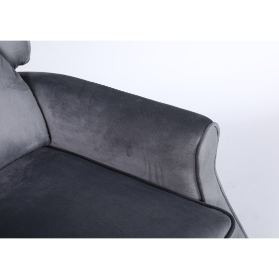 Πολυθρόνα Ανακλινόμενη MARKEB Γκρι Βελούδο 72x84x97cm Πολυθρόνα Ανακλινόμενη MARKEB Γκρι Βελούδο 72x84x97cm