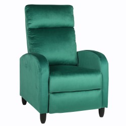 Πολυθρόνα Ανακλινόμενη  ATRIA Πράσινο Βελούδο 67.5x90x104cm