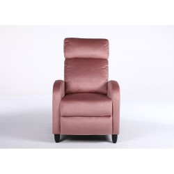 Πολυθρόνα Ανακλινόμενη  ATRIA Σάπιο Μήλο Βελούδο 67.5x90x104cm