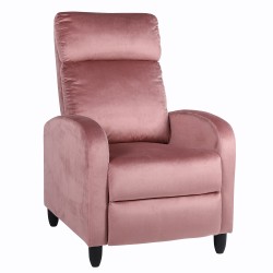 Πολυθρόνα Ανακλινόμενη  ATRIA Σάπιο Μήλο Βελούδο 67.5x90x104cm