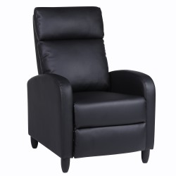 Πολυθρόνα Ανακλινόμενη  ATRIA Μαύρο PU 67.5x90x104cm