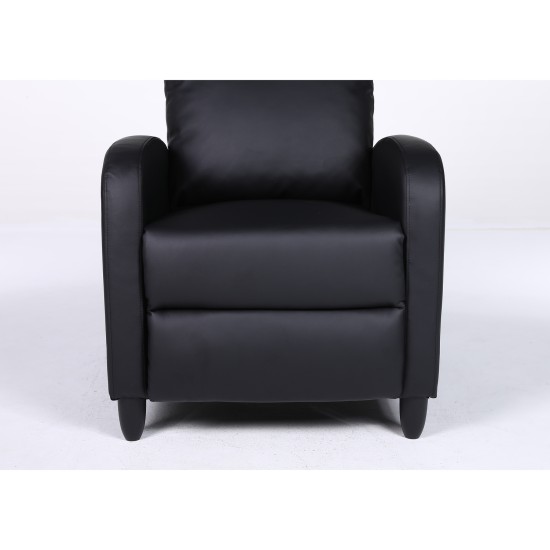 Πολυθρόνα Ανακλινόμενη ATRIA Μαύρο PU 67.5x90x104cm Πολυθρόνα Ανακλινόμενη ATRIA Μαύρο PU 67.5x90x104cm