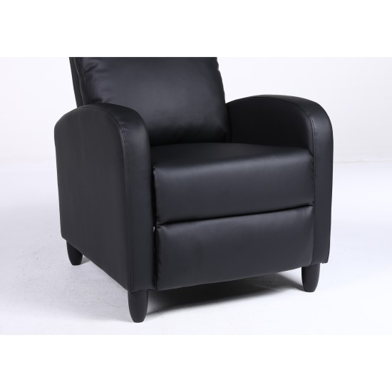Πολυθρόνα Ανακλινόμενη ATRIA Μαύρο PU 67.5x90x104cm Πολυθρόνα Ανακλινόμενη ATRIA Μαύρο PU 67.5x90x104cm