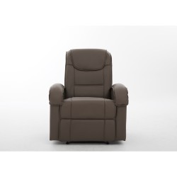 Πολυθρόνα Ανακλινόμενη  CELAENO Καφέ PU 80x96x97cm