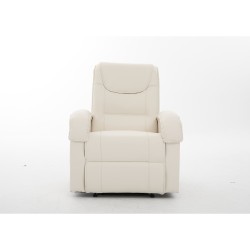 Πολυθρόνα Ανακλινόμενη  CELAENO Εκρού PU 80x96x97cm