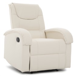 Πολυθρόνα Ανακλινόμενη  CELAENO Εκρού PU 80x96x97cm