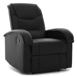 Πολυθρόνα Ανακλινόμενη  CELAENO Μαύρο PU 80x96x97cm