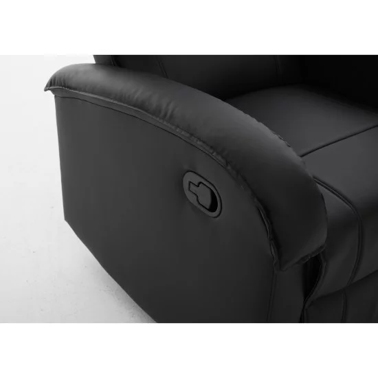 Πολυθρόνα Ανακλινόμενη  CELAENO Μαύρο PU 80x96x97cm