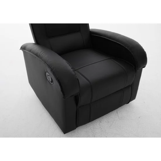 Πολυθρόνα Ανακλινόμενη  CELAENO Μαύρο PU 80x96x97cm