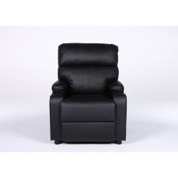 Πολυθρόνα Ανακλινόμενη  RANA Μαύρο PU 80x95x103cm