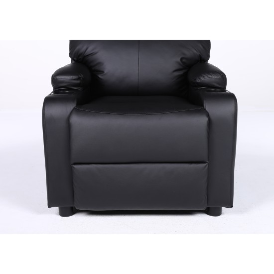 Πολυθρόνα Ανακλινόμενη RANA Μαύρο PU 80x95x103cm Πολυθρόνα Ανακλινόμενη RANA Μαύρο PU 80x95x103cm